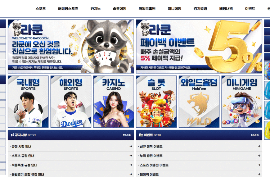 먹튀사이트 라쿤